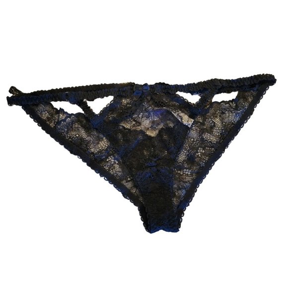 Adore Me XL Sheer Strappy Black Lace Panty - New Without Tags - # 1026 - Picture 1 of 4